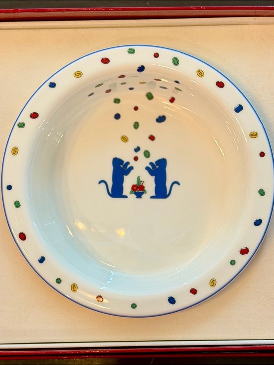 Cartier Other - Cartier La Maison des Enfants Baby Plate Bowl Porcelain Blue Panther Vintage 88